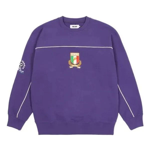 PALACE SS21 Mumma Mia Crew Purple Italy Soccer/Football Logo Round Neck Long Sleeves Unisex P20CS175