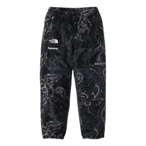 Supreme x The North Face Step Tech Fleece Pants 'Black Grey' SUP-FW22-120
