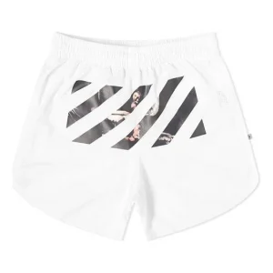 Off-White Mens SS20 Caravaggio Diag Stripe shorts OMCI005S201010040188