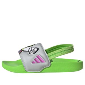 (PS) adidas x Pixar Toy Story Adilette Estrap Slides 'Semi Solar Green Purple Burst Grey Two' JQ4366