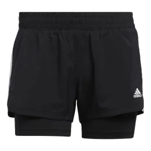 (WMNS) adidas Pacer 3s 2 In 1 Training Sports Shorts Black GL7686