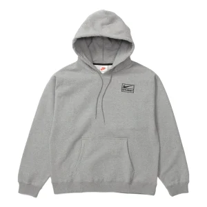 Nike x Stussy Logo Hoodie 'Grey' DJ9488-063