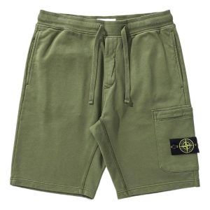 STONE ISLAND Garment Dyed Sweatshorts 'Green' 761564651-V0058