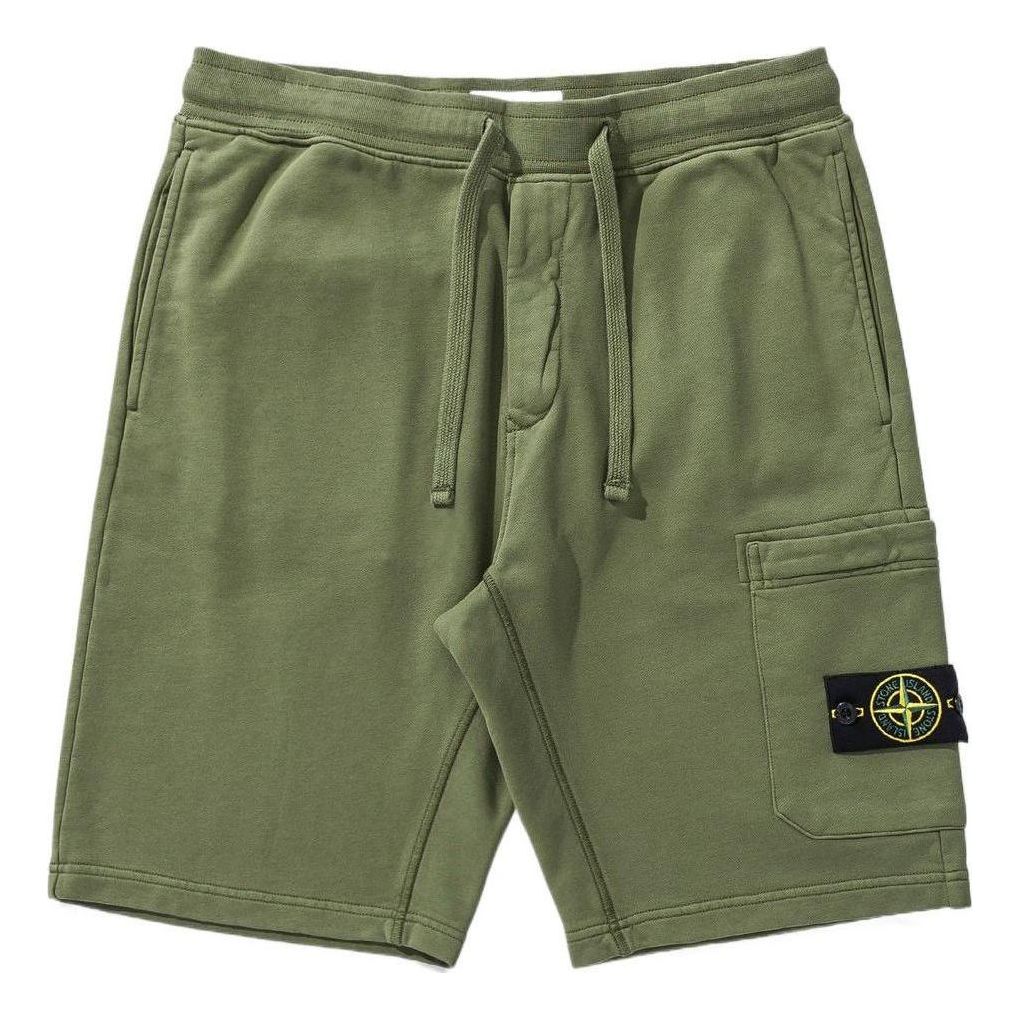 STONE ISLAND Garment Dyed Sweatshorts 'Green' 761564651-V0058
