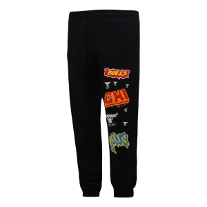Mitchell & Ness x NBA Slap Sticker Pants 'Chicago Bulls' PSWP4773-CBUYYPPPBLCK