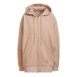 (WMNS) adidas By Stella McCartney Logo Print Zip-Up Hoodie Asia Sizing 'Beige' H59289