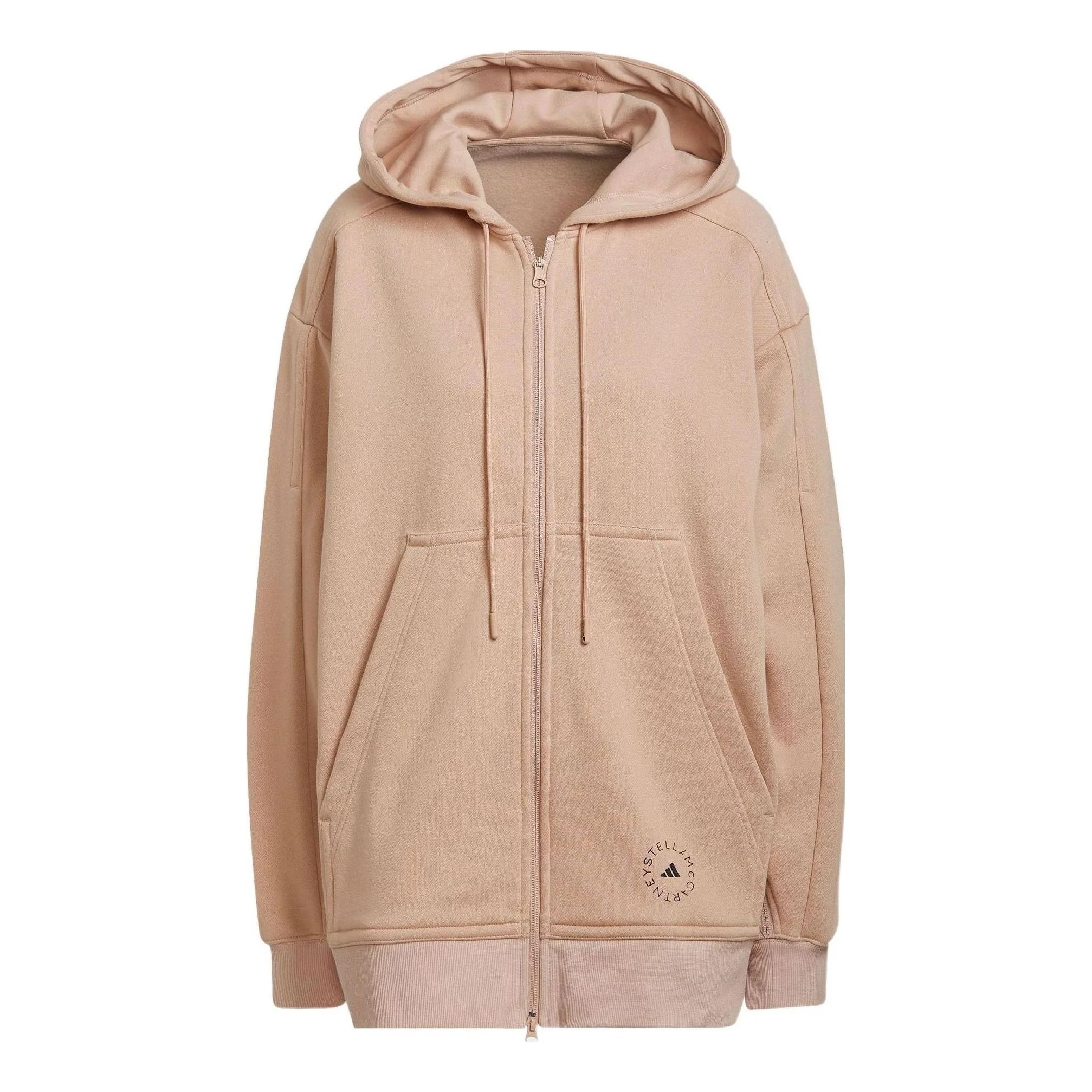 (WMNS) adidas By Stella McCartney Logo Print Zip-Up Hoodie Asia Sizing 'Beige' H59289