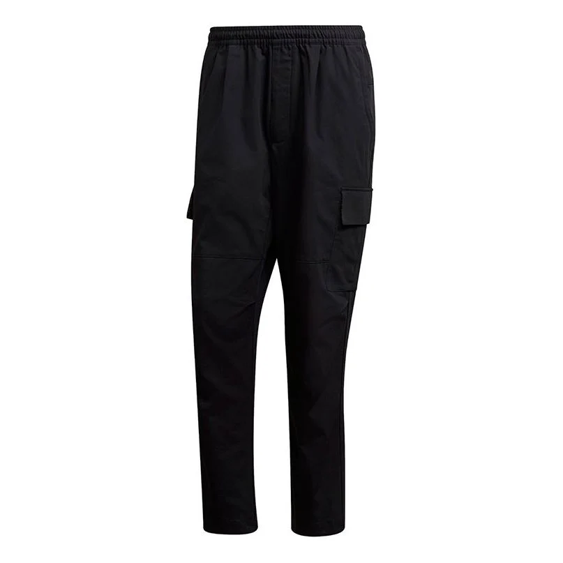 adidas 70 Twill Cargo Sports Stylish Woven Long Pants Black FS8973