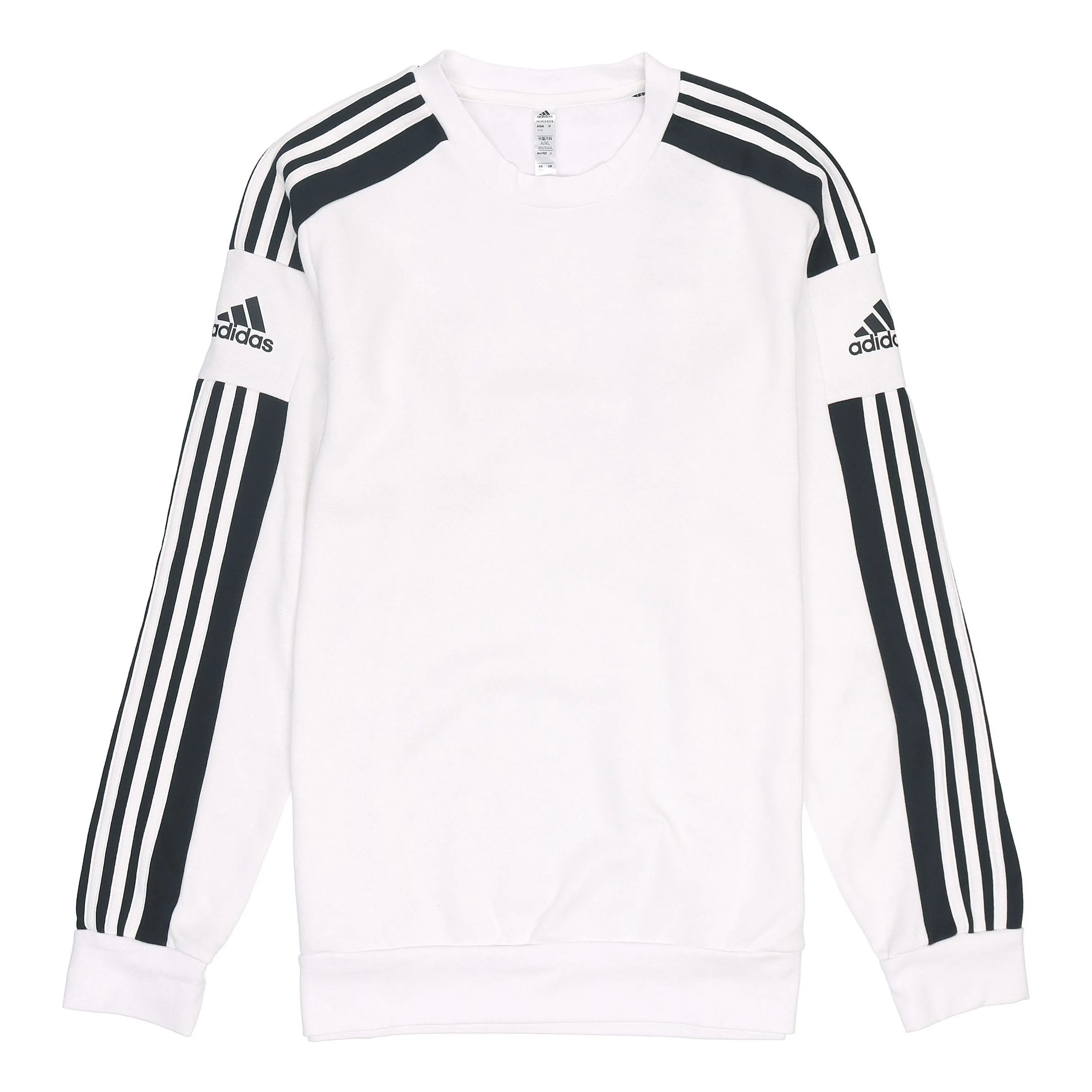 Men's adidas Stripe Logo Printing Long Sleeves Pullover White GT6641
