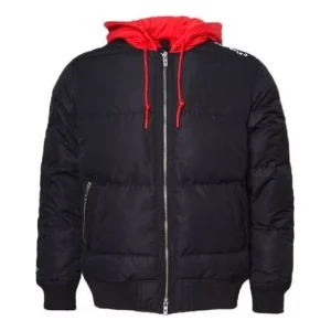 Converse Court Down Bomber Jacket Asia Sizing 'Black Red' 10019992-A01