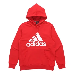 adidas Logo Printing hooded Pullover Sports Red FR7106