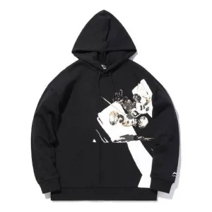 Li-Ning x Disney Loose Casual Hoodie 'Black White' AWDQ595-1