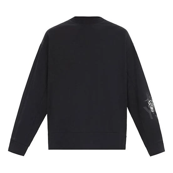 Men's Y-3 Arm Skeleton Pattern Loose Casual Black DZ4565