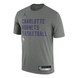 Air Jordan x NBA Charlotte Hornets Logo T-Shirt 'Grey' FJ0171-063