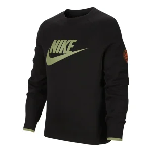 (PS) Nike Sportswear Outdoor Logo Sweatshirt 'Black Green' FV3999-010