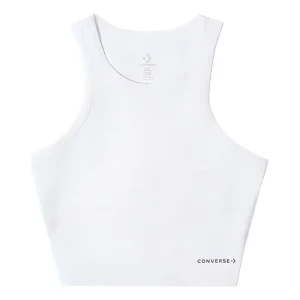 (WMNS) Converse High Neck Knit Tank Top Asia Sizing 'White' 10026502-A02