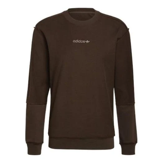 Men's adidas originals Sports Round Neck Pullover Brown HP0437