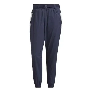 Men's adidas St Brand Wvpt Colorblock Bundle Feet Loose Athleisure Casual Sports Long Pants/Trousers Dark Grey Navy Blue HE7457