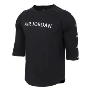 Air Jordan 3/4 Sleeve T-shirt 'Black' AA1912-010