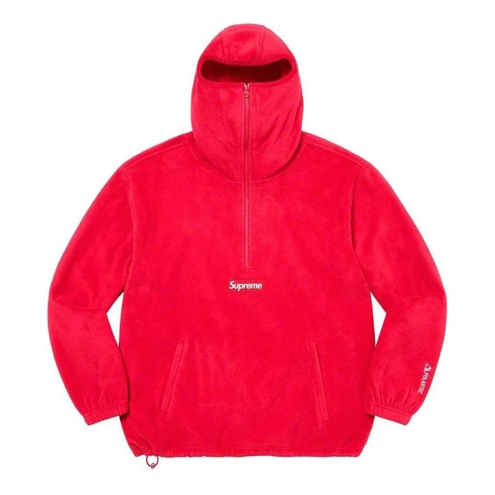 Supreme x Polartec Facemask Half Zip Pullover 'Red White' SUP-FW22-773