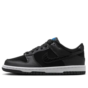(GS) Nike Dunk Low 'Black Croc Swoosh' FV7472-001