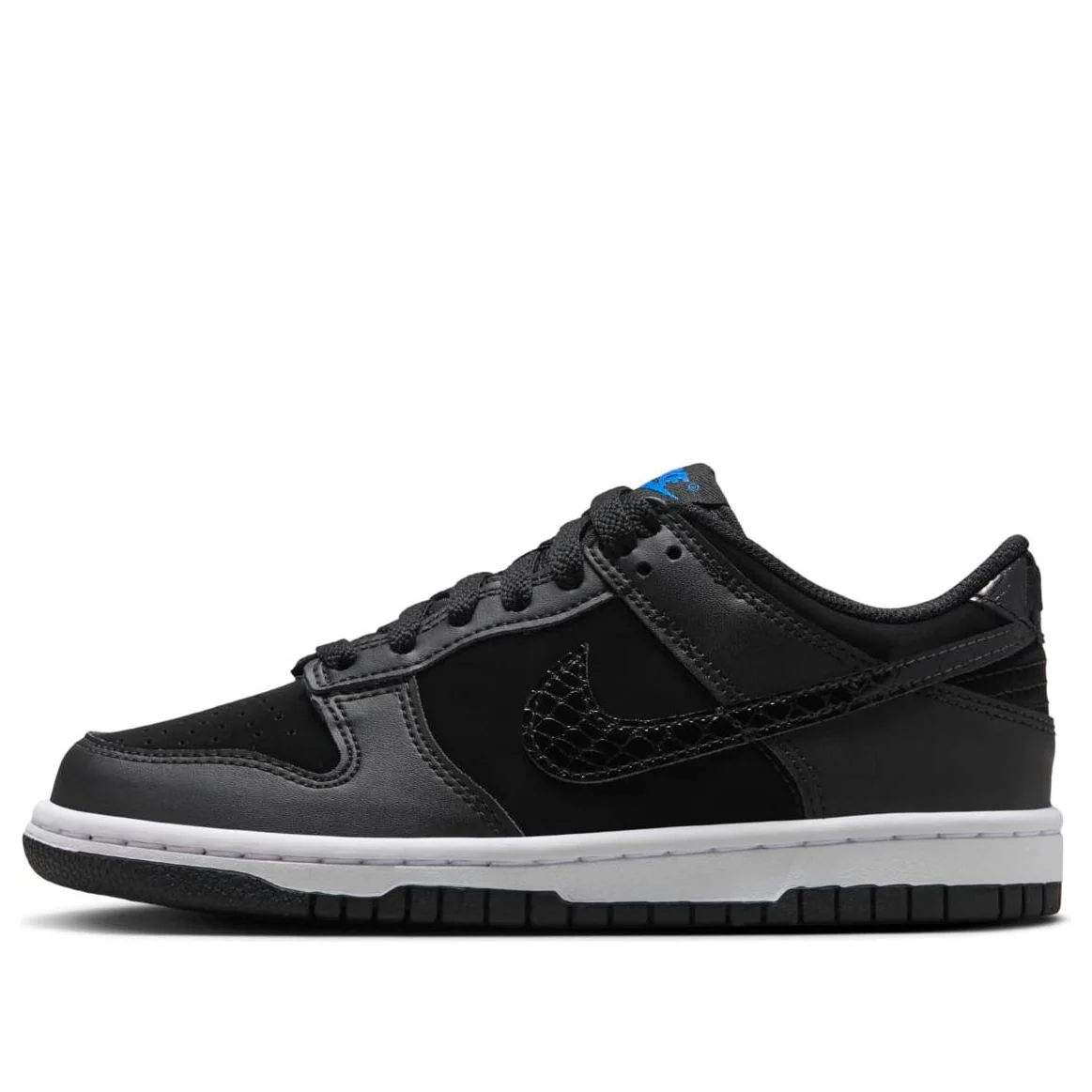 (GS) Nike Dunk Low 'Black Croc Swoosh' FV7472-001