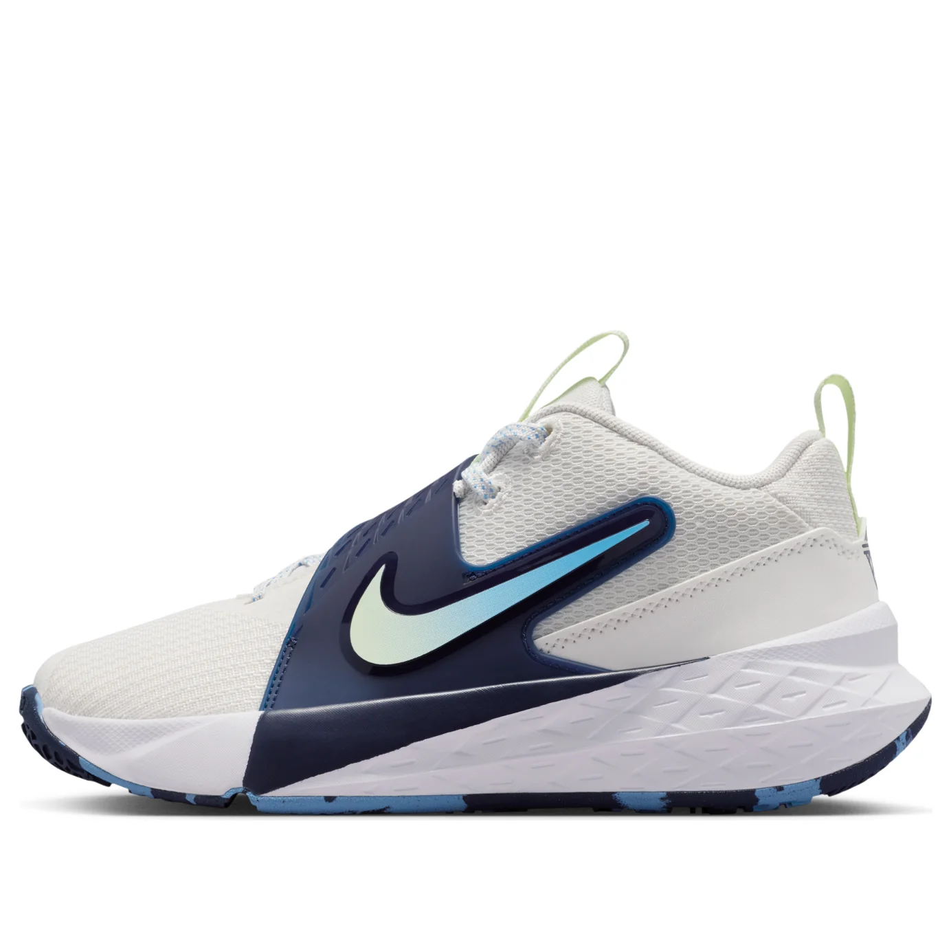 (GS) Nike Team Hustle D 12 'White Midnight Navy Volt Tint' HF6279-104