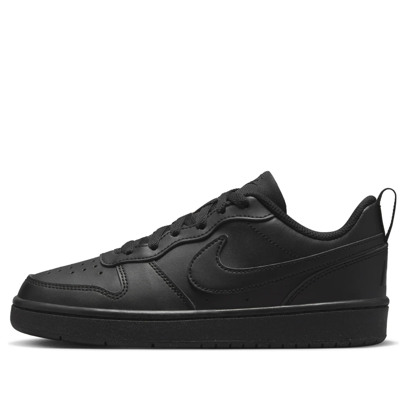 (GS) Nike Court Borough Low Recraft 'Triple Black' DV5456-002