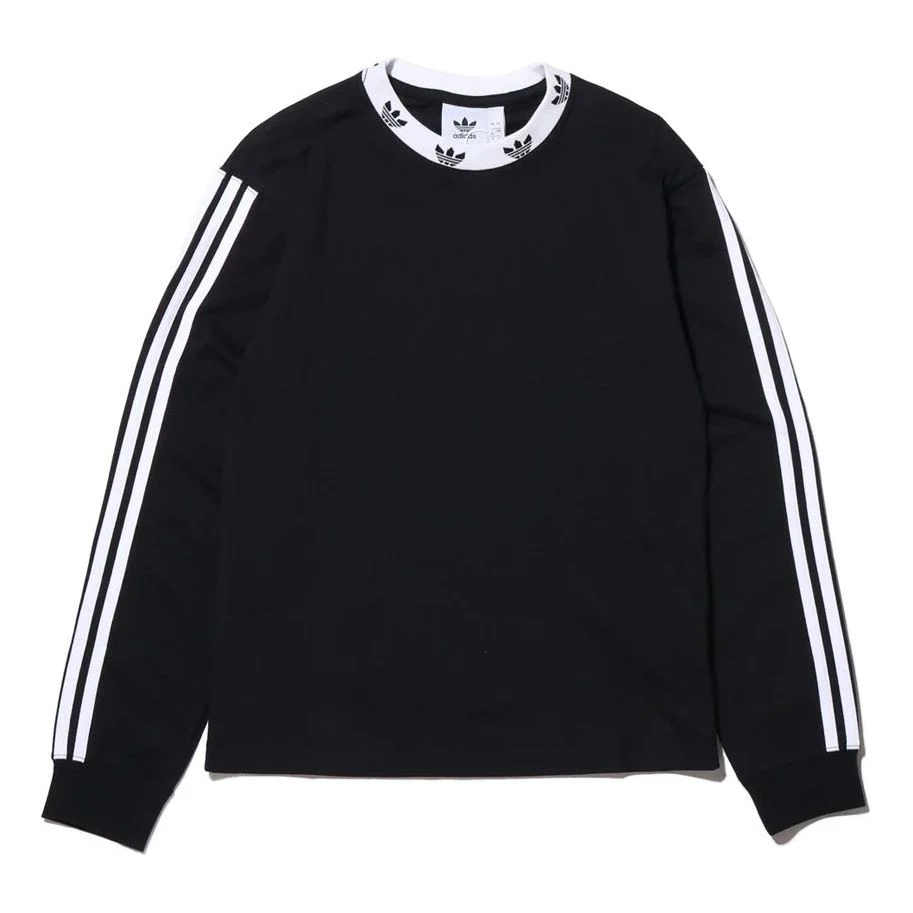 adidas originals Trefoil Rib Ls Tee Logo Swarshirt Black FM1506