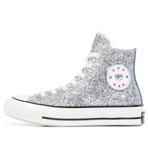 (WMNS) Converse Chiara x Chuck 70 Hi 'Silver Glitter Blue' 563829C