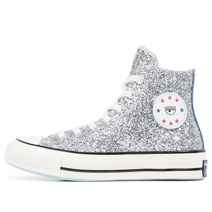 (WMNS) Converse Chiara x Chuck 70 Hi 'Silver Glitter Blue' 563829C