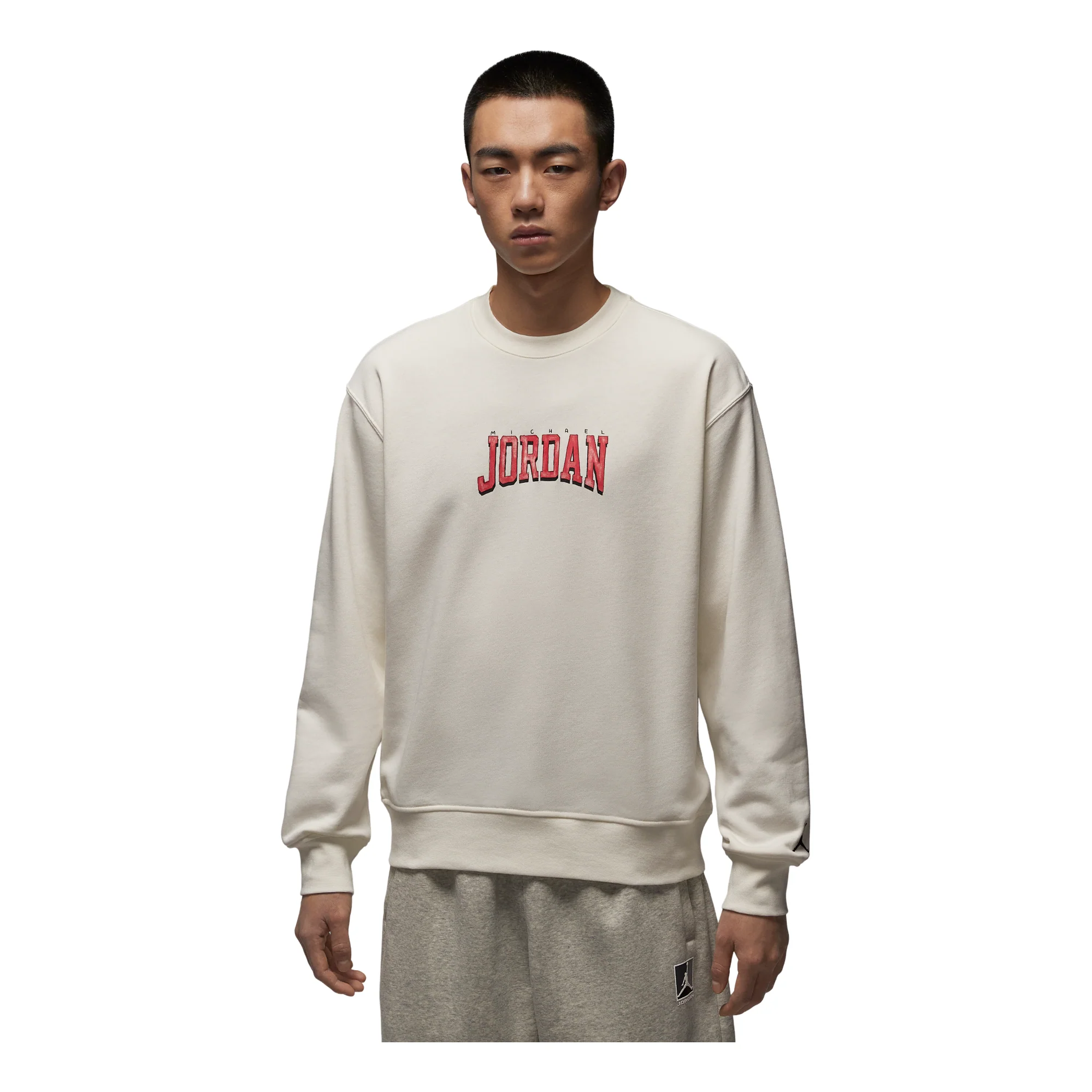 Air Jordan Fleece Graphic Crewneck Sweatshirt 'Sail' IR0111-133