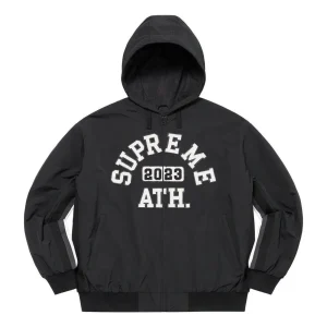 Supreme Applique Hooded Track Jacket 'Black White' SUP-SS23-195