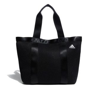 adidas Small logo Mesh Sports Portable Tote Shoulder Bag Black Handbag H64769