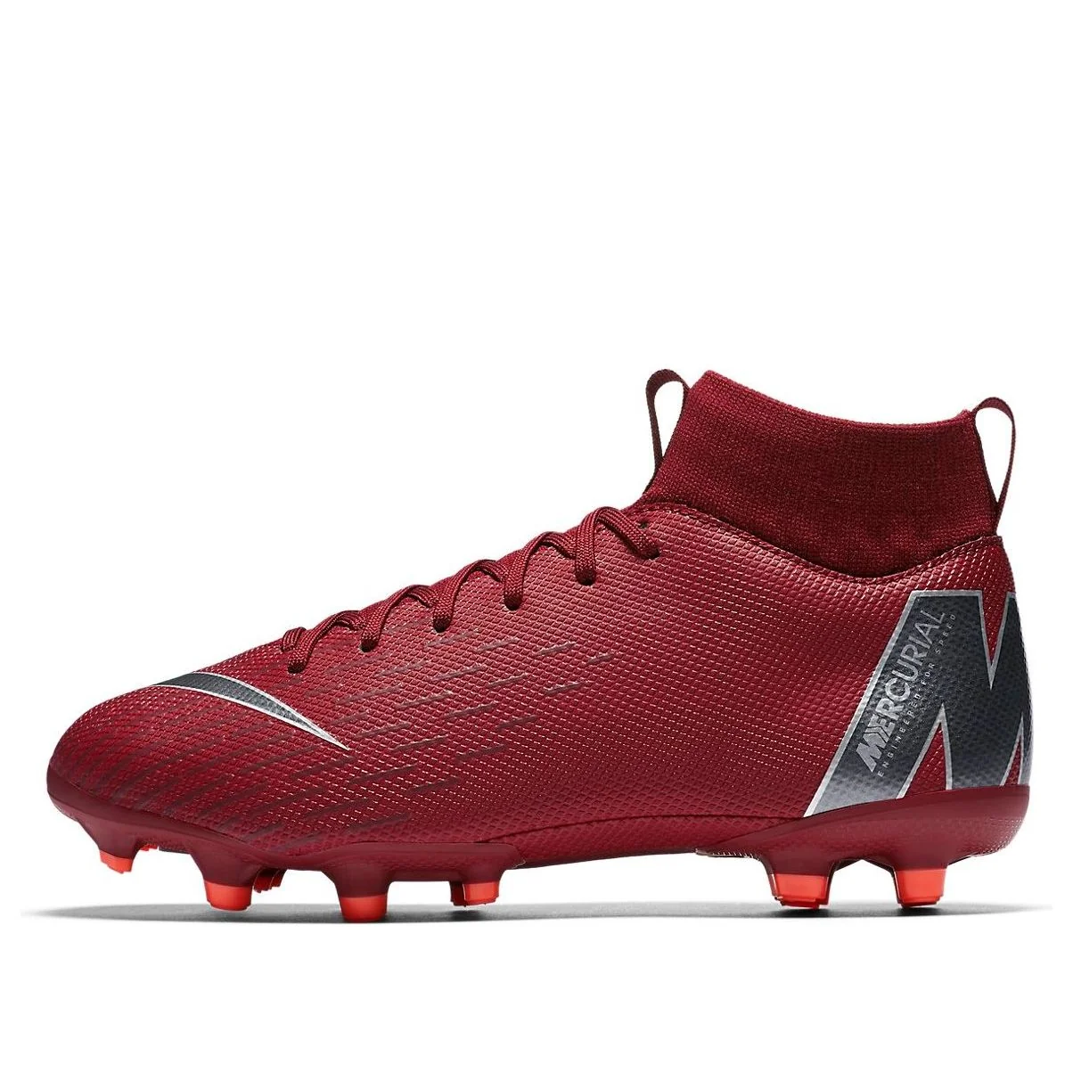 (GS) Nike JR Mercurial Superfly 6 12 Academy FG 'Red Silver' AH7337-606