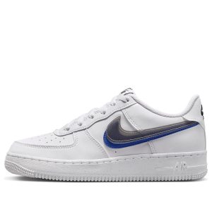 (GS) Nike Air Force 1 Low Impact Next Nature Double Swoosh 'White Black Blue' FD0688-100