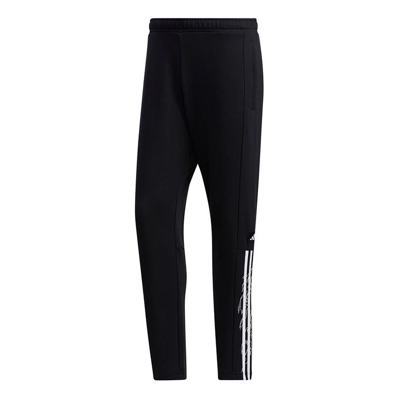 adidas Ub Pnt Wv Deco logo Printing Training Running Casual Sports Pants Black GM4428