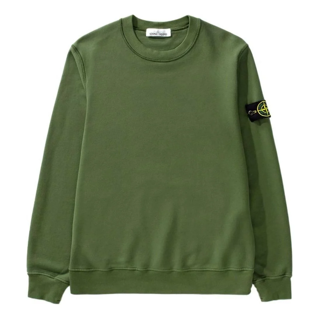 STONE ISLAND Garment Dyed Classic Sweatshirt 'Olive' 771563020-V0058