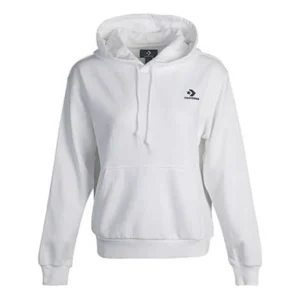 (WMNS) Converse Small logo Long-sleeve Hooded Sweater White 10019442-A12