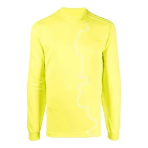 Men's adidas Abstract Pattern Printing Stripe Long Sleeves Yellow H58036