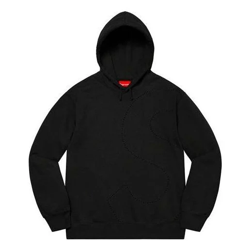 Supreme Laser Cut S Logo Hooded Sweatshirt 'Black' SUP-SS21-419