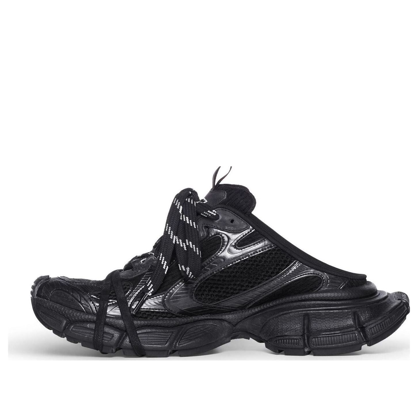 (WMNS) Balenciaga 3XL Mules 'Black Mesh and Polyurethane' 742682W3XL11010