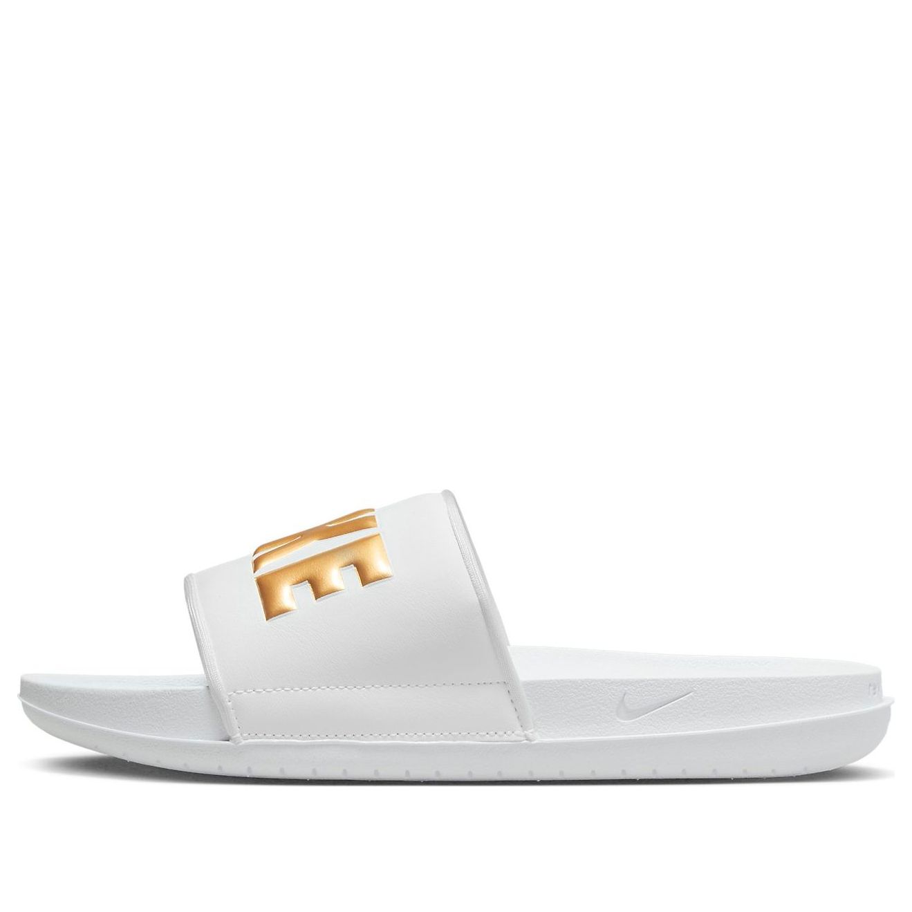 (WMNS) Nike Offcourt Slide 'White Metallic Gold' BQ4632-106