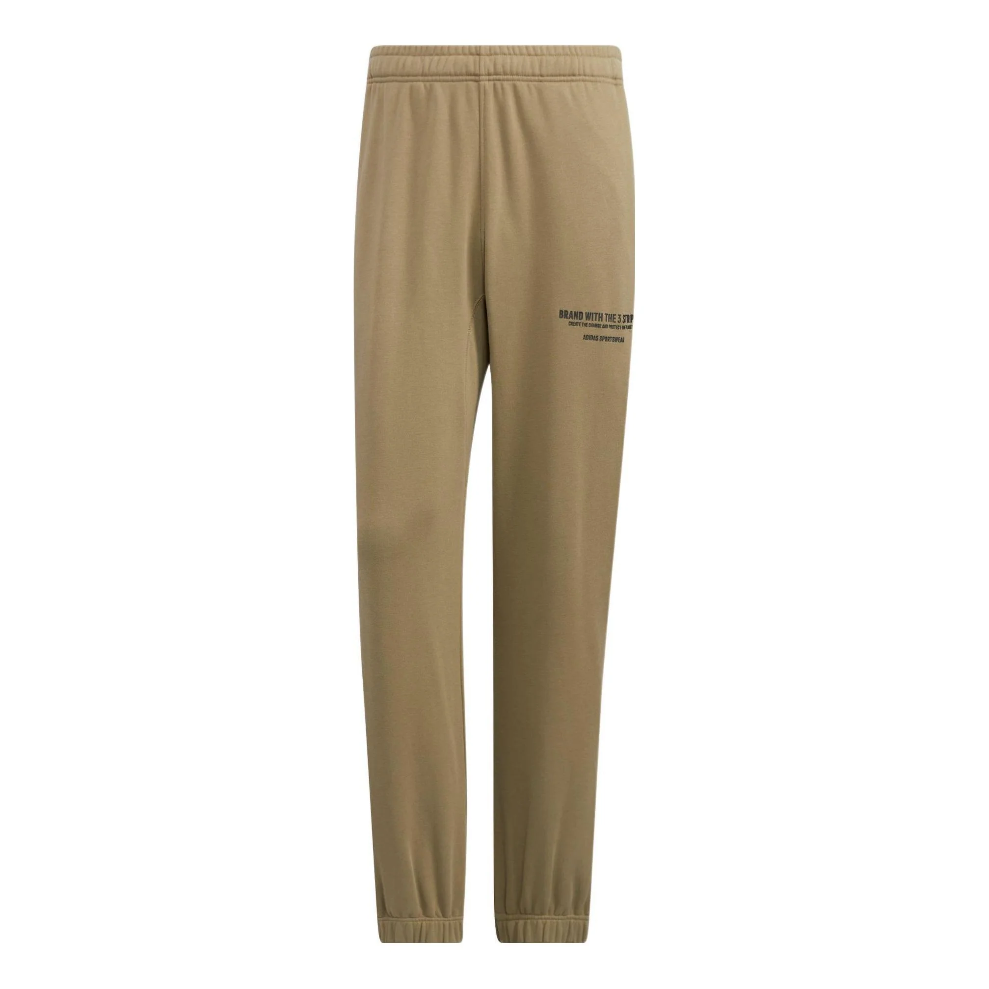 Men's adidas Solid Color Logo Printing Elastic Waistband Bundle Feet Sports Pants/Trousers/Joggers Green HZ7055