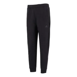Men's adidas Mh Slim Knpnt Solid Color Logo Printing Elastic Waistband Sports Pants/Trousers/Joggers Black HM2968