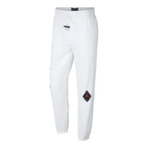 Air Jordan Legacy AJ 6 Logo Label Bundle Feet Sports Pants 'White' BV5402-100