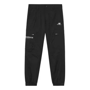 New Balance Logo Loose Long Pants Asia Sizing 'Black' 5TB42161-BK