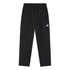 New Balance Logo Casual Cargo Pants Asia Sizing 'Black' AMP14313-BK