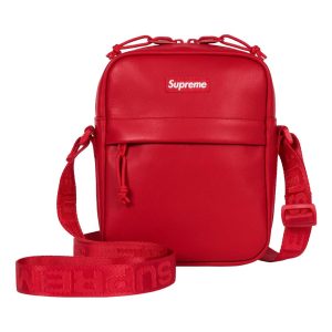 Supreme FW23 Leather Shoulder Bag 'Red' SUP-FW23-0833