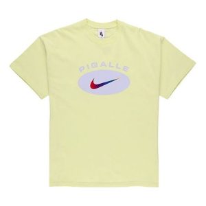 Nike x Pigalle Crossover Logo Printing Stripe Round Neck Short Sleeve Green CK2338-335